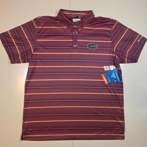 Men's Columbia PFG University Florida Gators orange & blue polo shirt - Large